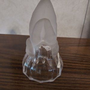 Vintage Emson Frosted Glass Crystal Dinner Bell Pr
